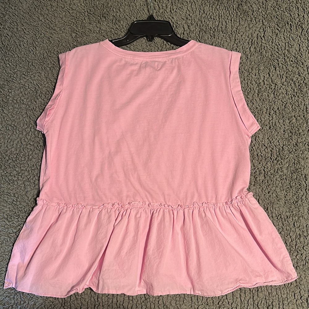 Pink Ruffle Hem Top - Picture 2 of 7